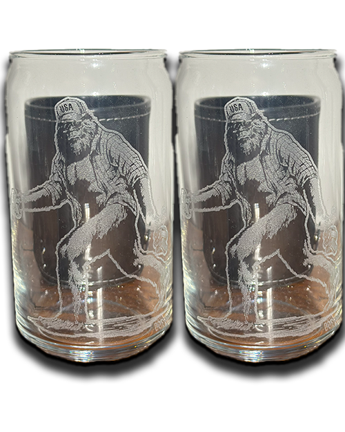 Sasquatch beer glass